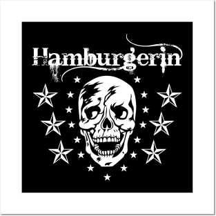 73 Hamburgerin Totenkopf Sterne Skull Hamburg Posters and Art